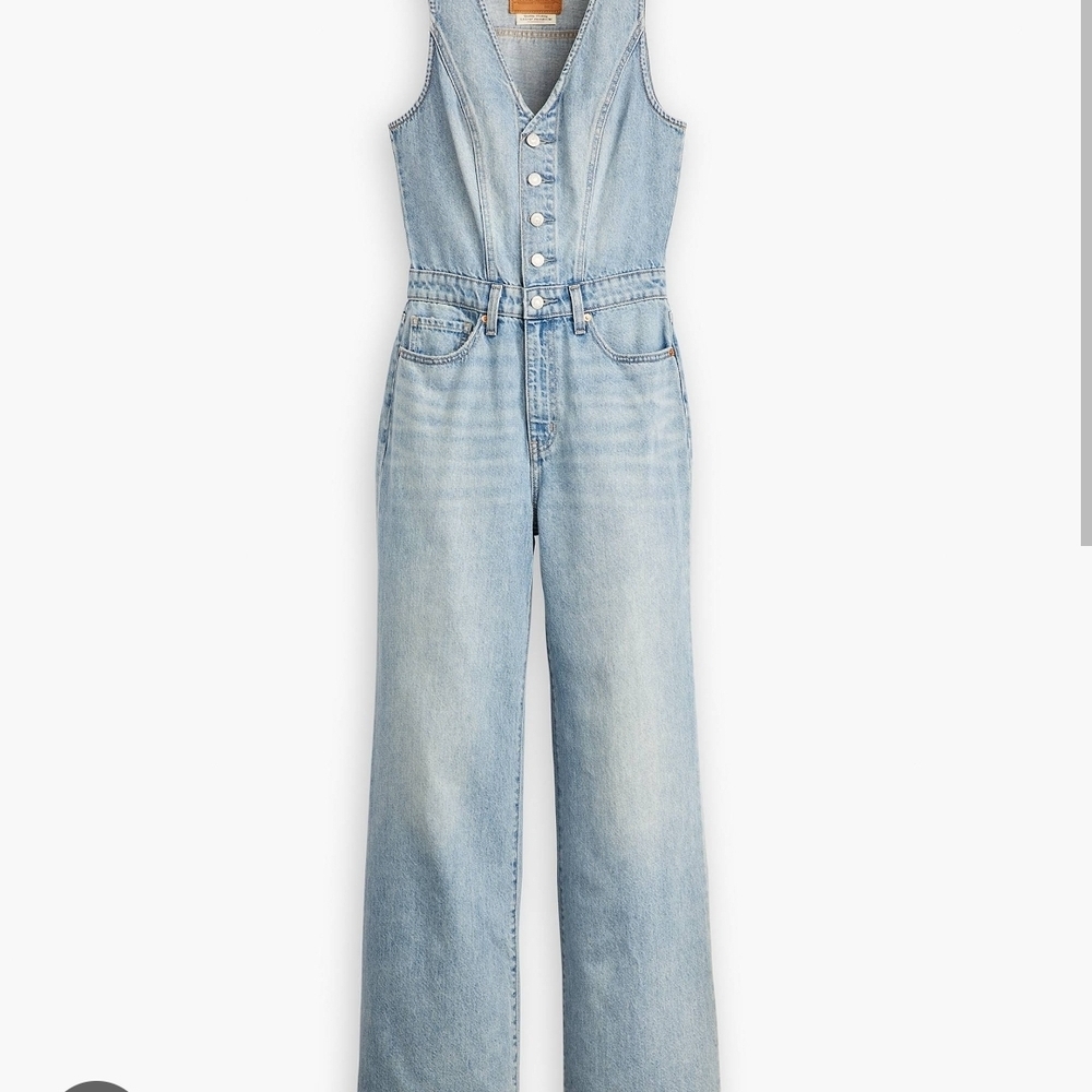 Levi's Women's Light Blue Denim Overalls - Picture 2 of 7